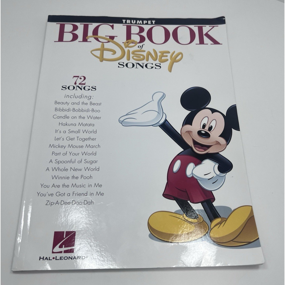 Mickey Mouse Hal Leonard Big Book of Disney Songs for Trumpet 72 Songs Softcover
